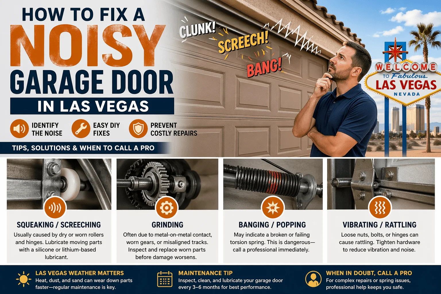 Noisy Garage Door in Las Vegas 1