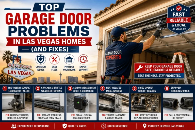Top Garage Door Problems in Las Vegas Homes (And Fixes)